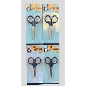 4 Pack Crafter’s Closet Precision Scissors Easy Grip Craft Sewing Scrapbooking